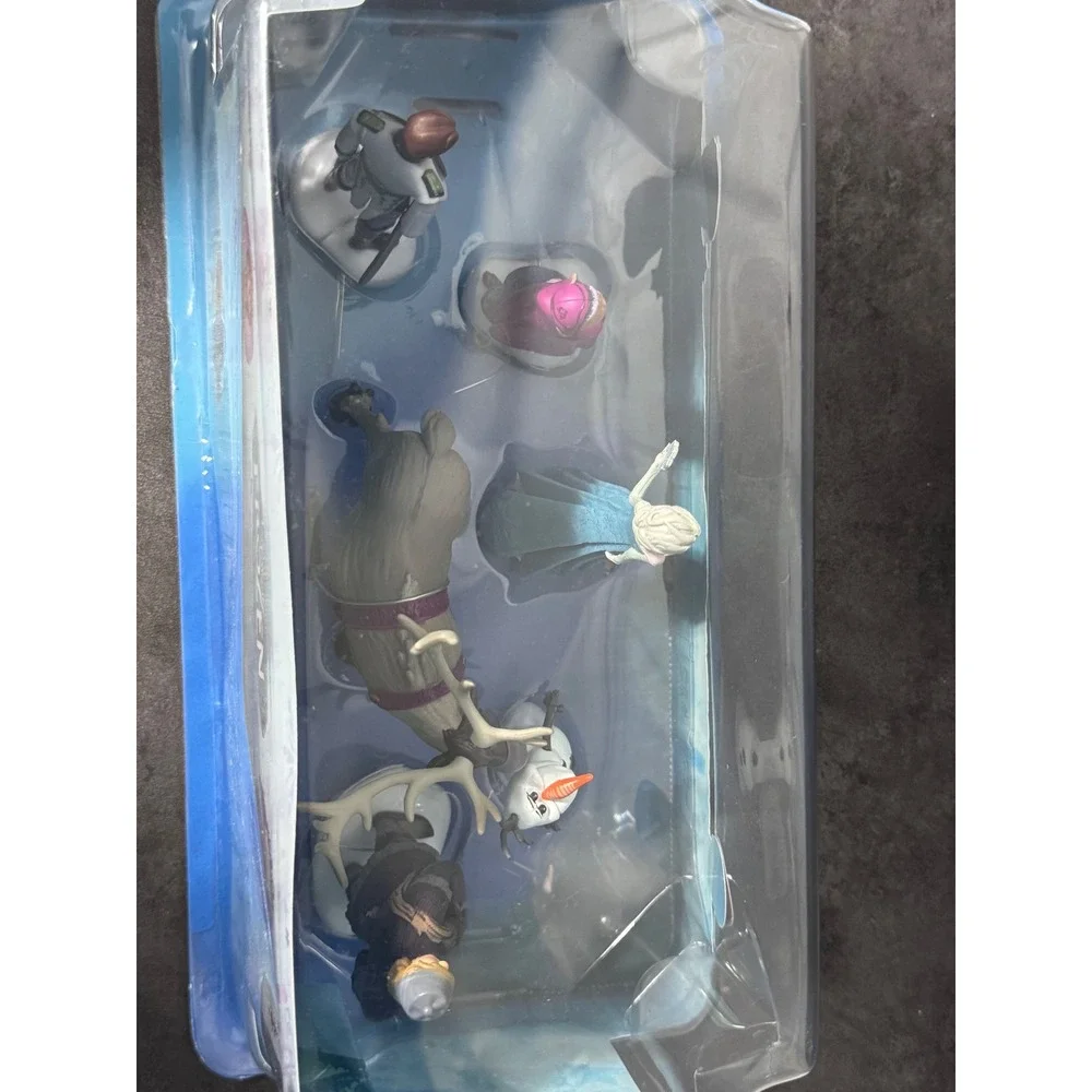Disney Store Frozen Figurine Playset Elsa Anna Olaf Kristoff Sven Hans 6pc New